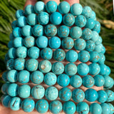 Natural Turquoise Stone Beads for DIY Jewelry Making - Round Spacer Beads