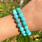 Natural Turquoise Stone Beads for DIY Jewelry Making - Round Spacer Beads
