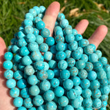 Natural Turquoise Stone Beads for DIY Jewelry Making - Round Spacer Beads