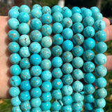 Natural Turquoise Stone Beads for DIY Jewelry Making - Round Spacer Beads