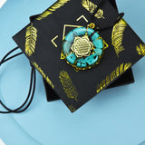 Turquoise Orgone Pendant Wicca Reiki Healing Meditation Necklace