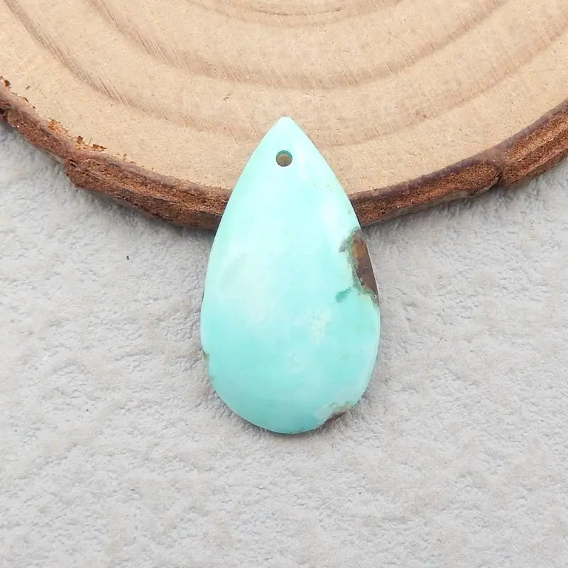 Natural Stone Turquoise Water Droplet Pendant Bead 23x13x4mm