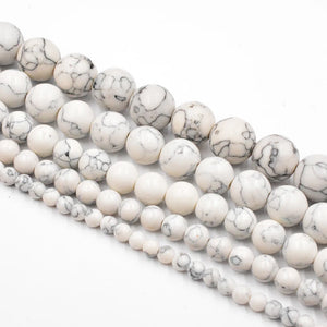 Natural Stone Turquoise Beads Round Spacer Loose Beads for Jewelry Making