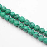 Natural Stone Turquoise Beads Round Spacer Loose Beads for Jewelry Making