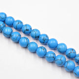 Natural Stone Turquoise Beads Round Spacer Loose Beads for Jewelry Making