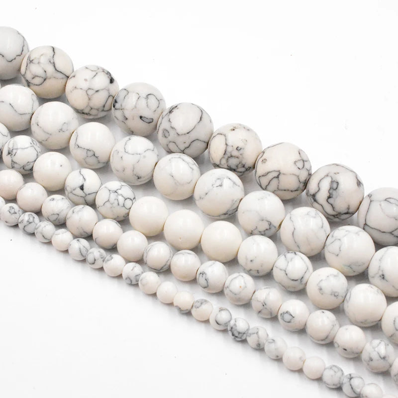 Natural Stone Turquoise Beads Round Spacer Loose Beads for Jewelry Making