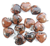 Heart Pendant Natural Stone Necklace Accessories