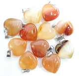 Heart Pendant Natural Stone Necklace Accessories