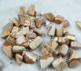 Natural Stone Turquoises Quartz Crystal Irregular Shape Pendants 50pcs