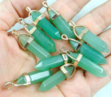 Turquoise Quartz Crystal Pendant for DIY Jewelry Making