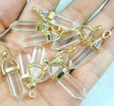 Turquoise Quartz Crystal Pendant for DIY Jewelry Making
