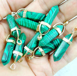 Turquoise Quartz Crystal Pendant for DIY Jewelry Making