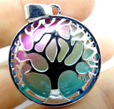 Turquoise Quartz Crystal Tiger Eye Tree of Life Pendant for DIY Jewelry Making
