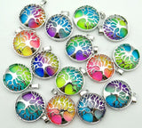Turquoise Quartz Crystal Tiger Eye Tree of Life Pendant for DIY Jewelry Making