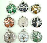 Tree of Life Natural Stone Pendant for Jewelry Making