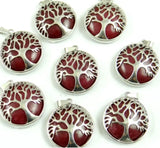 Tree of Life Natural Stone Pendant for Jewelry Making