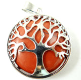 Tree of Life Natural Stone Pendant for Jewelry Making