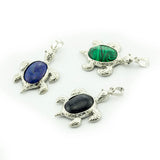 Natural Stone Turtle Shape Pendant Necklace Tortoise Reiki Charm Crystal