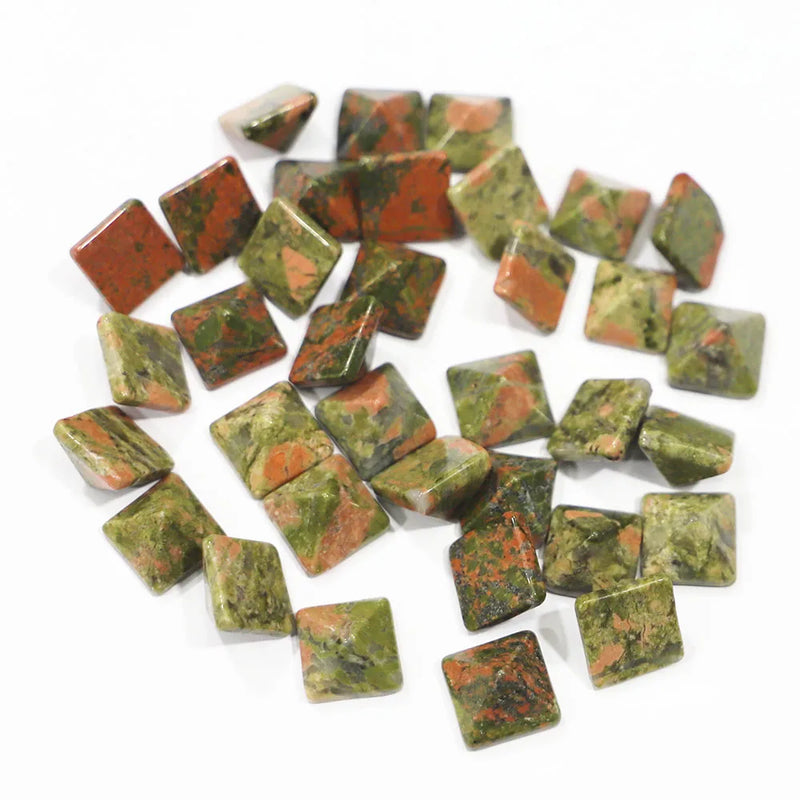 Unakite Pyramid Gemstone Chakra Sandstone Statue Collection 30Pcs