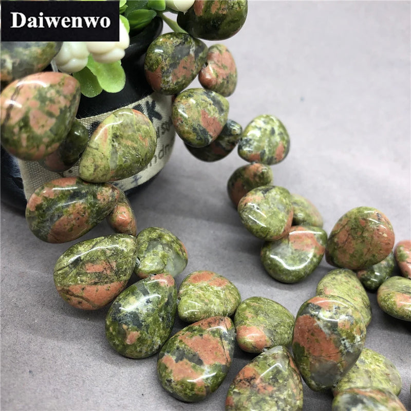 Natural Stone Flat Water Drop Shape DIY Pendant Earring Jewelry