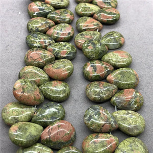 Natural Stone Flat Water Drop Shape DIY Pendant Earring Jewelry