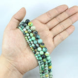 Natural Stone Variscite Turquoise Smooth Round Loose Beads