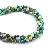 Natural Stone Variscite Turquoise Smooth Round Loose Beads
