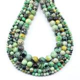 Natural Stone Variscite Turquoise Smooth Round Loose Beads