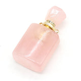 Natural Stone Vial Pendants Fluorite Amethysts Essential Oil Diffuser Necklace