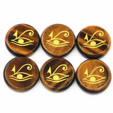 Vintage Egyptian Sun God Eye Horus Crystal Religion Accessories 6Pcs