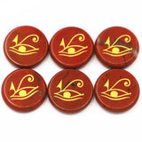 Vintage Egyptian Sun God Eye Horus Crystal Religion Accessories 6Pcs