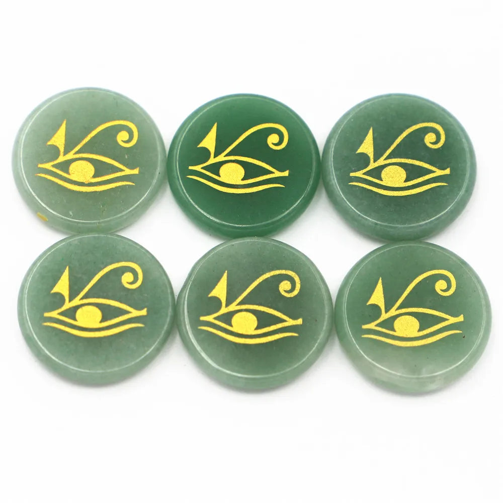 Vintage Egyptian Sun God Eye Horus Crystal Religion Accessories 6Pcs