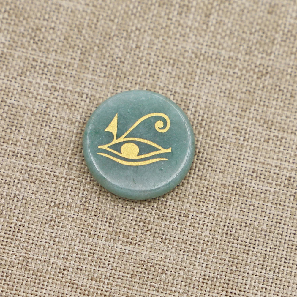 Vintage Egyptian Sun God Eye Horus Crystal Religion Accessories 6Pcs