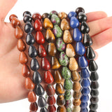 Natural Stone Water Drop Aquamarina Agates Quartz Opal Epidote Loose Beads