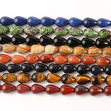 Natural Stone Water Drop Aquamarina Agates Quartz Opal Epidote Loose Beads