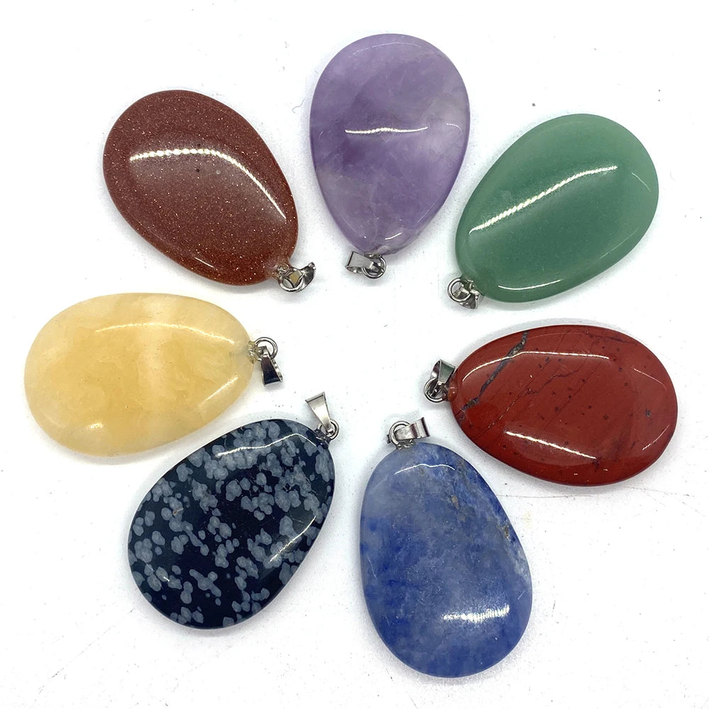 Red Quartz Agate Water Drop Pendant Charm for DIY Necklace