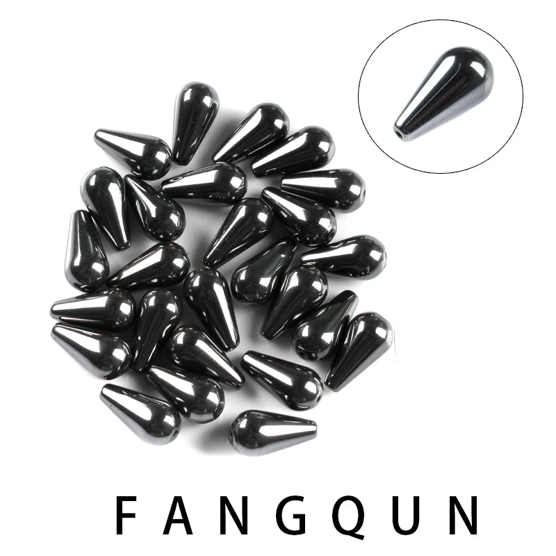 Hematite Water Drop Shape Beads 15*8mm 26pcs for DIY Jewelry Making