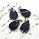 Natural Stone Water Drop Shape Pendants DIY Necklace Earrings Jewelry