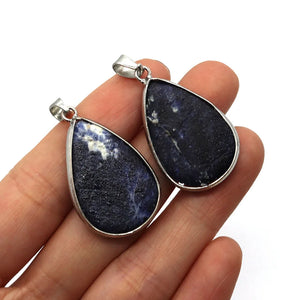 Natural Stone Water Drop Shape Pendants DIY Necklace Earrings Jewelry