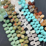 Water Drop Shape Rose Quartz Turquoises Tiger Eye Beads for Jewelry Making