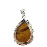 Natural Stone Water-drop Shape Cane Vine Flower Women Pendant Necklace