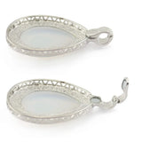 Natural Stone Water-drop Shape Nostalgic Style Pendant Necklace