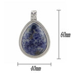 Natural Stone Water-drop Shape Nostalgic Style Pendant Necklace