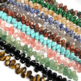 Natural Stone Water Drop Shape Faceted Crystal Semifinished Loose Beads