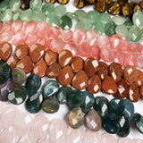 Natural Stone Water Drop Faceted Crystal Loose Beads for Jewelry Making