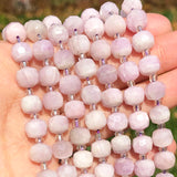 Faceted Kunzite Purple Spodumene Beads 6x8mm