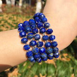 Faceted Lapis Lazuli Loose Spacer Beads 6x8mm