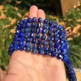 Faceted Lapis Lazuli Loose Spacer Beads 6x8mm