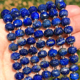 Faceted Lapis Lazuli Loose Spacer Beads 6x8mm