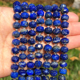 Faceted Lapis Lazuli Loose Spacer Beads 6x8mm
